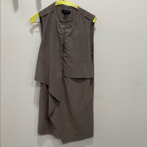 Club Monaco Asymmetrical Sleeveless Gray Dress